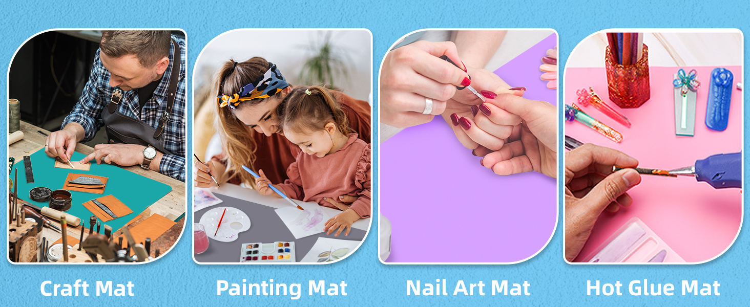 Gartful 2 Pack Silicone Crafting Mats, 15.7