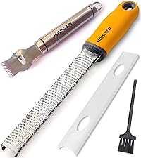Lemon Citrus Zester Tool Cheese Grater for kitchenaid-Multipurpose grooved channel knife scraper,Stainless steel blade and ergonomically designed curved handle
