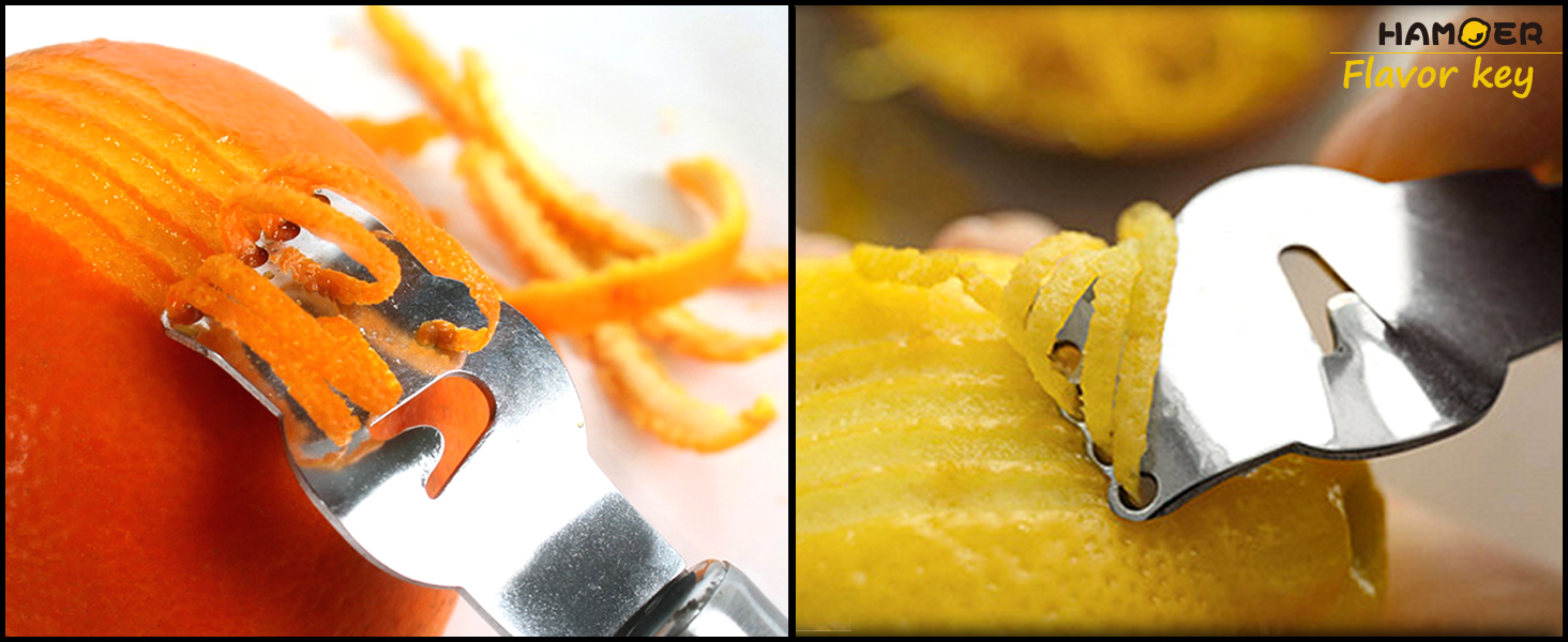 Lemon Citrus Zester Tool Cheese Grater for kitchenaid-Multipurpose grooved channel knife scraper,Stainless steel blade and ergonomically designed curved handle