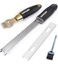 Lemon Citrus Zester Tool Cheese Grater for kitchenaid-Multipurpose grooved channel knife scraper,Stainless steel blade and ergonomically designed curved handle