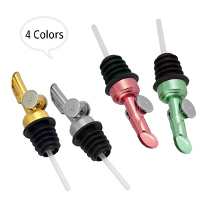 MEETSWEET Automatic Pour Spout, Stainless Steel, Leak-Proof, For Oil, Vinegar, Wine & More (Silver)