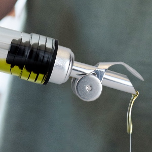 MEETSWEET Automatic Pour Spout, Stainless Steel, Leak-Proof, For Oil, Vinegar, Wine & More (Silver)