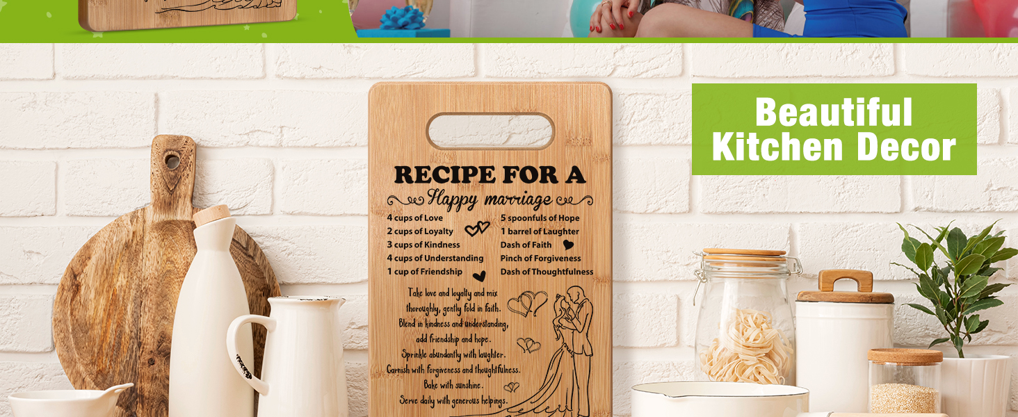 Wedding Gift for Couple 2026, Bridal Shower Gifts for Bride and Groom Engagement, Happy Marriage Cutting Board, Gifts for Wedding Shower, Newlywed Mr and Mrs Gifts Bride to Be Gifts