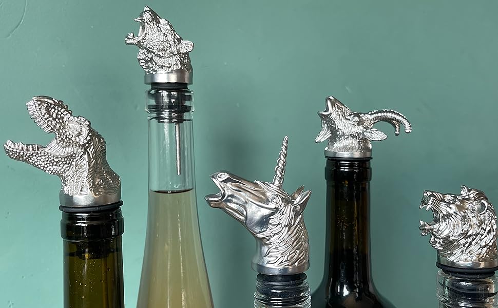 T-Rex Wine Aerator Pourer Spout – Funny Dinosaur Wine Gift for Men & Women – Novelty Animal Wine Accessory for Parties & Home Bar