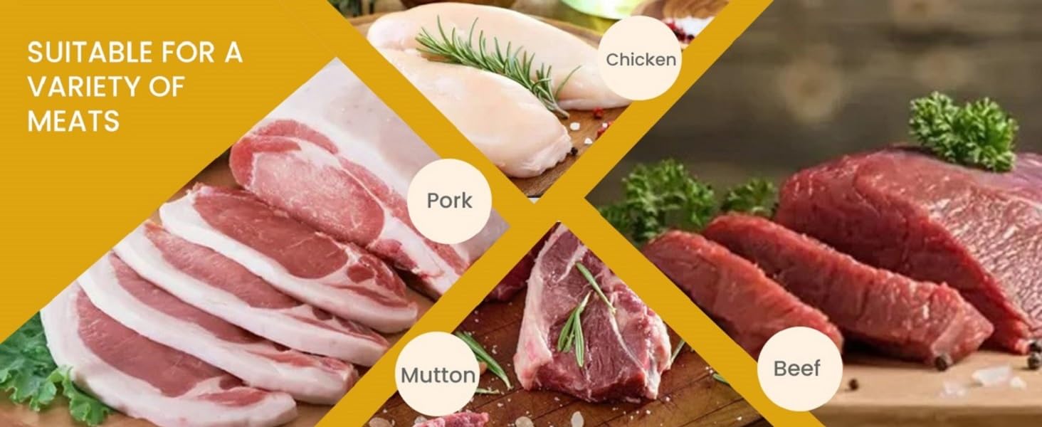 Heavy Duty Manual Meat Tenderizer Cuber Tool Steak Flatten Cuber Rolling Meat Poultry Tenderizer Machine Clamp on Meat Tenderizer Kitchen Tool