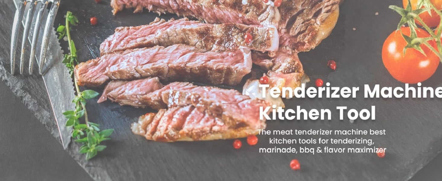 Heavy Duty Manual Meat Tenderizer Cuber Tool Steak Flatten Cuber Rolling Meat Poultry Tenderizer Machine Clamp on Meat Tenderizer Kitchen Tool