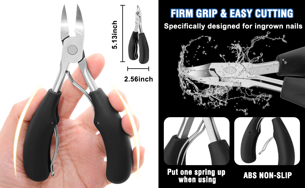 Toenail Clippers for Seniors Thick Toenails, Aucurwen Heavy Duty Toe Nail Clippers Adult Thick Nails Long Handle, Large Toenail Clippers for Thick Nails 7Pcs