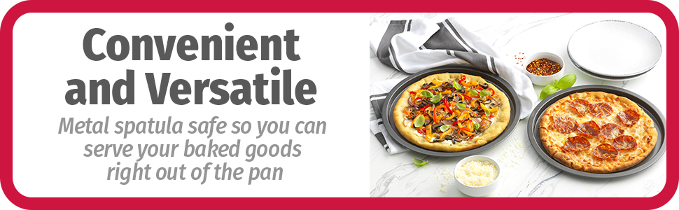 GoodCook Set of 4 Nonstick Steel 10 Inch Personal Pizza Pans Set, Gray