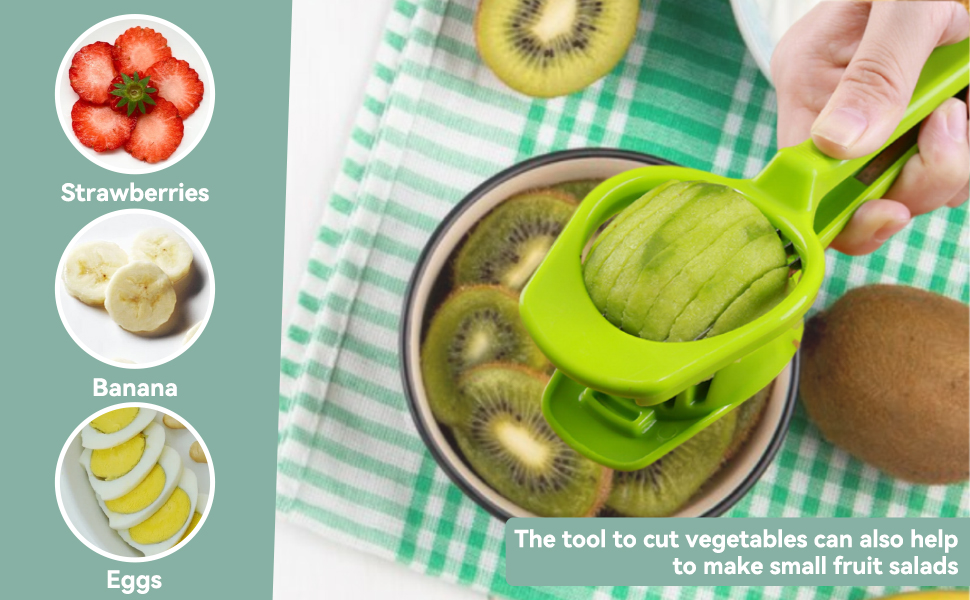 Egg Cutter, Hard Boiled Eggs Slicers Handheld Fruit Divider Vegetable Slicing Tool for Mushroom Strawberry Cherry Tomato Kiwi Kitchen Gadgets