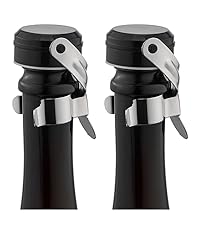 WOTOR Champagne&Wine Bottle Stoppers Stainless Steel with Food Grade Silicone, Leak Proof Keep Fresh Reusable Saver, Cork Suitable for Wine, Champagne, Cava, Prosecco and Sparkling (6 Pack Silver）
