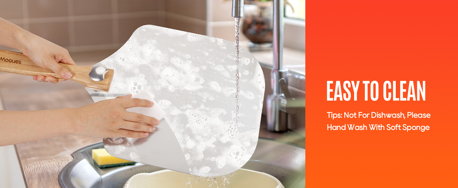 Pizza Peel Aluminum Pizza Spatula, Mooues 12 inch Metal Pizza Paddle(12