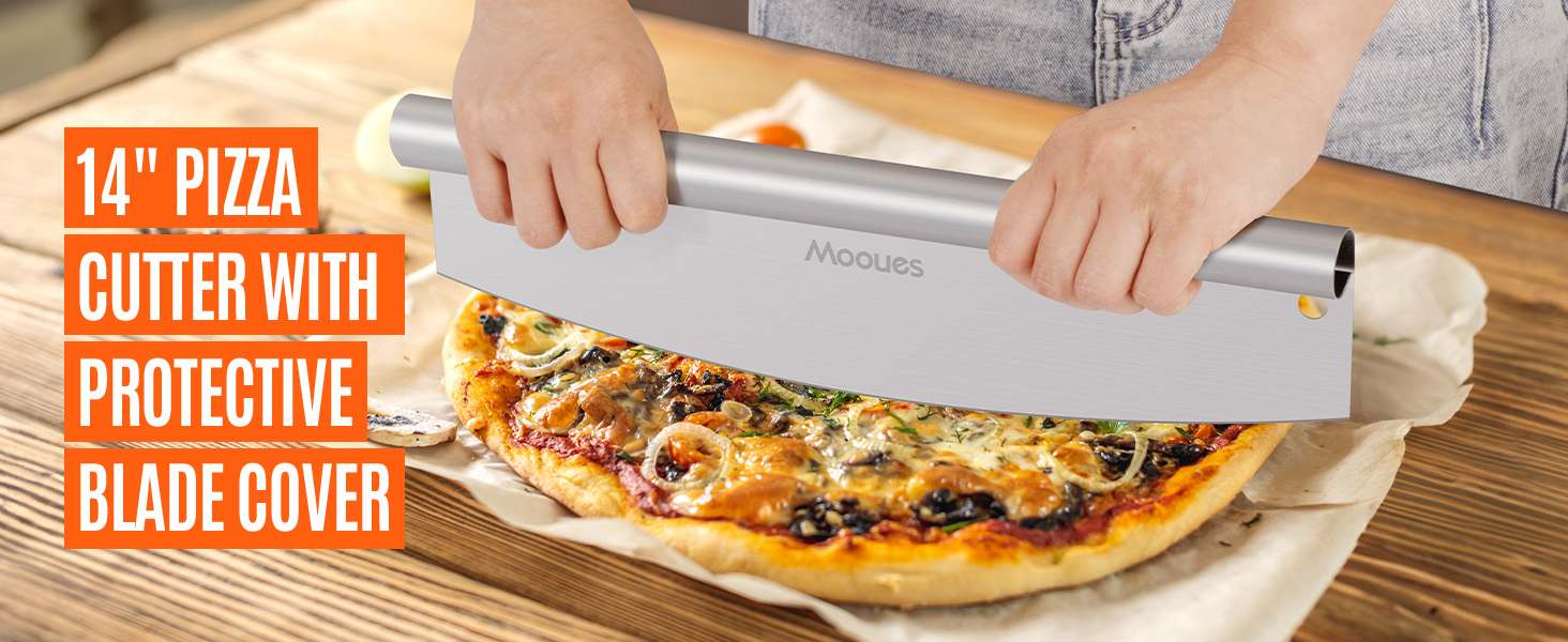 Pizza Peel Aluminum Pizza Spatula, Mooues 12 inch Metal Pizza Paddle(12