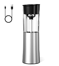 innhom Electric Salt Grinder Pepper Grinder Battery Operated Stainless Steel Pepper Mill Automatic Salt and Pepper Grinder with Adjustable Coarseness, 1 Pack