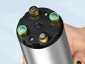 innhom Electric Salt Grinder Pepper Grinder Battery Operated Stainless Steel Pepper Mill Automatic Salt and Pepper Grinder with Adjustable Coarseness, 1 Pack