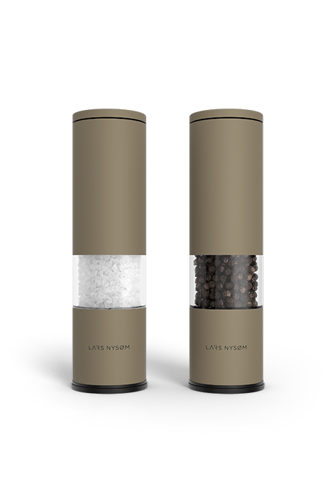LARS NYSØM Salt Pepper Mill Manual with adjustable ceramic grinder from coarse to fine I Design Spice Mill (Sage Green)