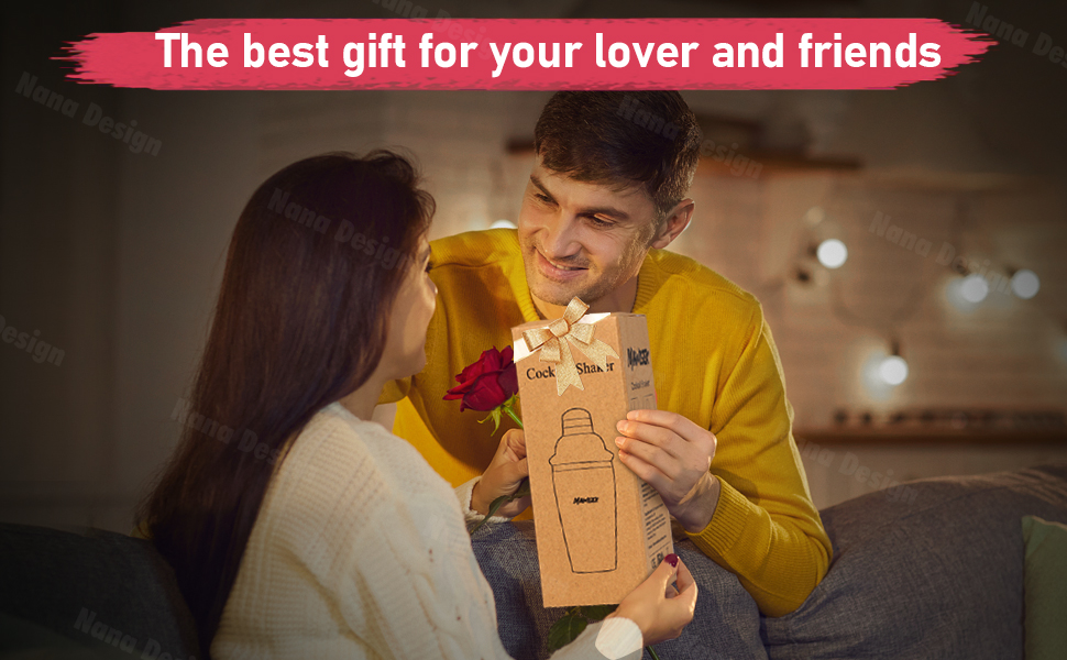 24oz Cocktail Shaker Set Martini Shaker Set Bartender Set with Margarita Mixer Drink Shaker, Measuring Jigger and Mixing Spoon - Professional 18/8 Stainless Steel Bar Tools for Mixed Drinks