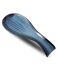 HASENSE Utensil Holder for Kitchen Counter 7.1” Cooking Utensil Crock for Countertop, Blue Ceramic Stable Utensil Organizer Caddy with Reactive Glaze for Spatula and Spoon, Dishwasher Safe