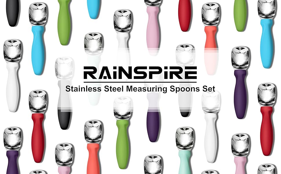 Rainspire Ice Cream Scoop Stainless Steel with Comfortable Handle, Ice Cream Scooper Heavy Duty, Ice Cream Spade Great for Spooning Frozen Hard Gelato and Sorbet, Cookie Dough, Melon, Black