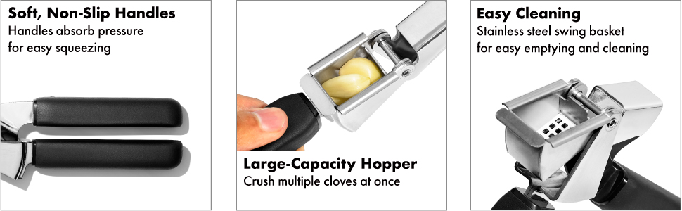 NEW OXO Good Grips Garlic Press OXO Good Grips Etched Zester and Grater
