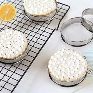 Lyellfe 20 Pieces English Muffin Rings, Stainless Steel Crumpet Rings, 3 Inch Double Rolled Nonstick Muffin Tart Ring Mold for Home Baking, Food Making