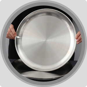 Thenshop 8 Pieces 12 Inch Pizza Pans Bulk Stainless Steel Sets Round Bakeware Pizza Trays for Oven Freezer Kitchen Baking Home Restaurant Picnics Safe Sturdy Reusable Easy Clean(Silver)