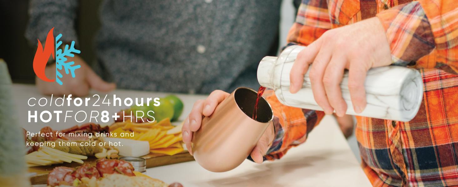 Simple Modern Cocktail Shaker Gift Set with Jigger Lid | Insulated Boston Martini Mixer Stainless Steel Christmas Gifts for Men Women | Compatible with Classic Tumbler Collection | Midnight Black