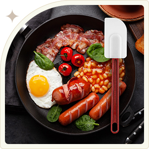 Lounsweer 2 Pcs Rubber Spatula Heat Resistant Silicone Spatula Scraper 10 Inch 14 Inch Commercial Baking Spatulas Set for Kitchen Use Cooking Silicone Cooking Utensils Sets