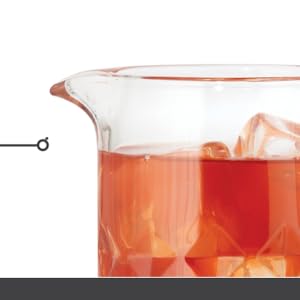 OGGI Cocktail Mixing Glass & Strainer Set - Elegant Bar Mixing Set with 16oz Glass Beaker, Essential Mixology Bartender Kit, Old Fashioned Kit, Includes Stainless Steel Hawthorne Strainer