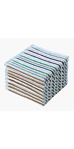 Oeleky Kitchen Dishcloths for Washing Dishes, Ultra Absorbent Dish Rags, Cotton Cleaning Cloths Pack of 8, 12x12 Inches (multi-1, 12x12 inch)