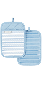 KitchenAid Albany Dishcloth 8 Pack Set, Matte Grey/White, 12