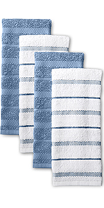 KitchenAid Albany Dishcloth 8 Pack Set, Matte Grey/White, 12