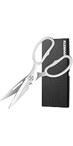 Heavy Duty Poultry Shears Kitchen Salad Scissors for Chicken Turkey Herb Vegetable 2pcs set Black