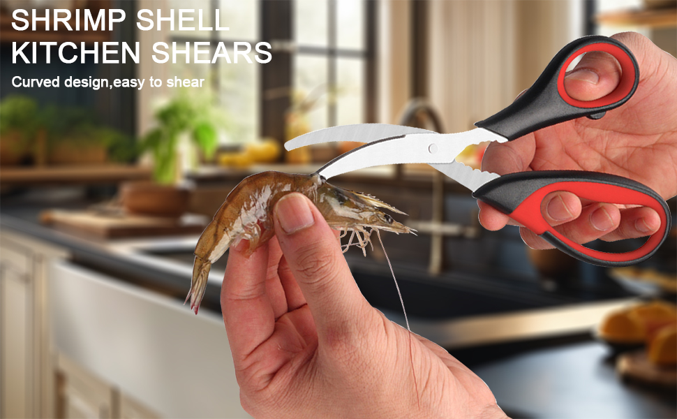 Heavy Duty Poultry Shears Kitchen Salad Scissors for Chicken Turkey Herb Vegetable 2pcs set Black