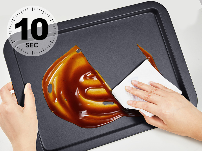 HONGBAKE Bakeware Sets, Baking Pans Set, Nonstick Oven Pan for Kitchen with Wider Grips, 10 Pieces Including Rack, Cookie Sheet, Cake Pans, Loaf Pan, Muffin Pan, Pizza Pan - Grey