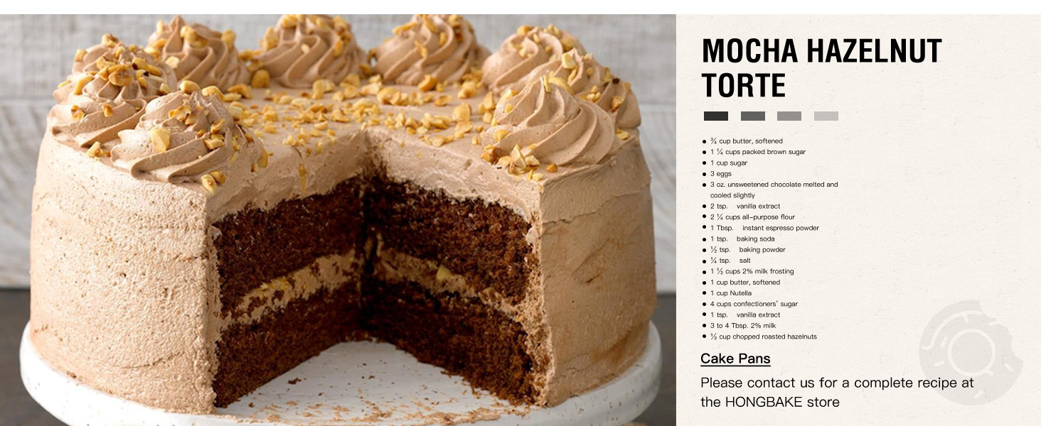 HONGBAKE Bakeware Sets, Baking Pans Set, Nonstick Oven Pan for Kitchen with Wider Grips, 10 Pieces Including Rack, Cookie Sheet, Cake Pans, Loaf Pan, Muffin Pan, Pizza Pan - Grey