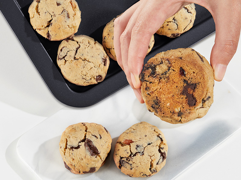 HONGBAKE Bakeware Sets, Baking Pans Set, Nonstick Oven Pan for Kitchen with Wider Grips, 10 Pieces Including Rack, Cookie Sheet, Cake Pans, Loaf Pan, Muffin Pan, Pizza Pan - Grey