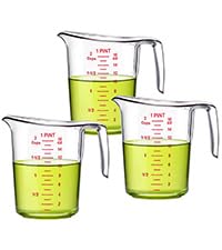 Amazing Abby - Melissa - 64-Ounce Plastic Measuring Pitcher (2-Pack), 8-Cup (2-Quart) Food-Grade Measuring Jug, Unbreakable, Stackable, Dishwasher-Safe, Great for Oil, Vinegar, Flour, and More