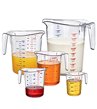 Amazing Abby - Melissa - Plastic Measuring Cups (4-Piece Set), Food-Grade Measuring Jugs, 1/2/4/8-Cup Capacity, Unbreakable, Stackable, Dishwasher-Safe, Great for Oil, Vinegar, Flour, and More