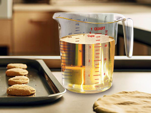 Amazing Abby - Melissa - Plastic Measuring Cups (4-Piece Set), Food-Grade Measuring Jugs, 1/2/4/8-Cup Capacity, Unbreakable, Stackable, Dishwasher-Safe, Great for Oil, Vinegar, Flour, and More