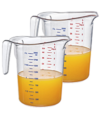 Amazing Abby - Melissa - Plastic Measuring Cups (4-Piece Set), Food-Grade Measuring Jugs, 1/2/4/8-Cup Capacity, Unbreakable, Stackable, Dishwasher-Safe, Great for Oil, Vinegar, Flour, and More