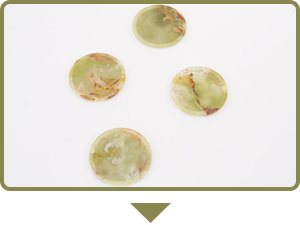 Radicaln Green Onyx Marble Coasters Set of 6 Handmade 3.5