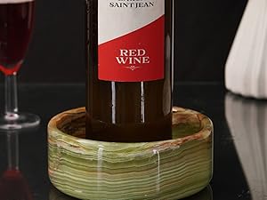 Radicaln Green Onyx Marble Coasters Set of 6 Handmade 3.5