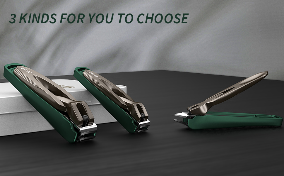 Nail Clippers Set-3 Pack,Fingernail Clippers& Toenail Clipper for Men,Wowen,Nail Clippers with Catcher,Nail Cutter for Thick Toe Nails,Stainless Steel Ultra Sharp Sturdy