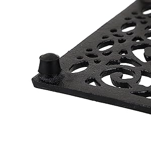 Sumnacon 2Pcs Rectangle Cast Iron Trivet - Heat Resistant Iron Trivet for Hot Dish Pot Pan Plate Teapot, Rustic Cast Iron Hot Dish Plate Holder for Kitchen Dining Table Countertop Cooktop