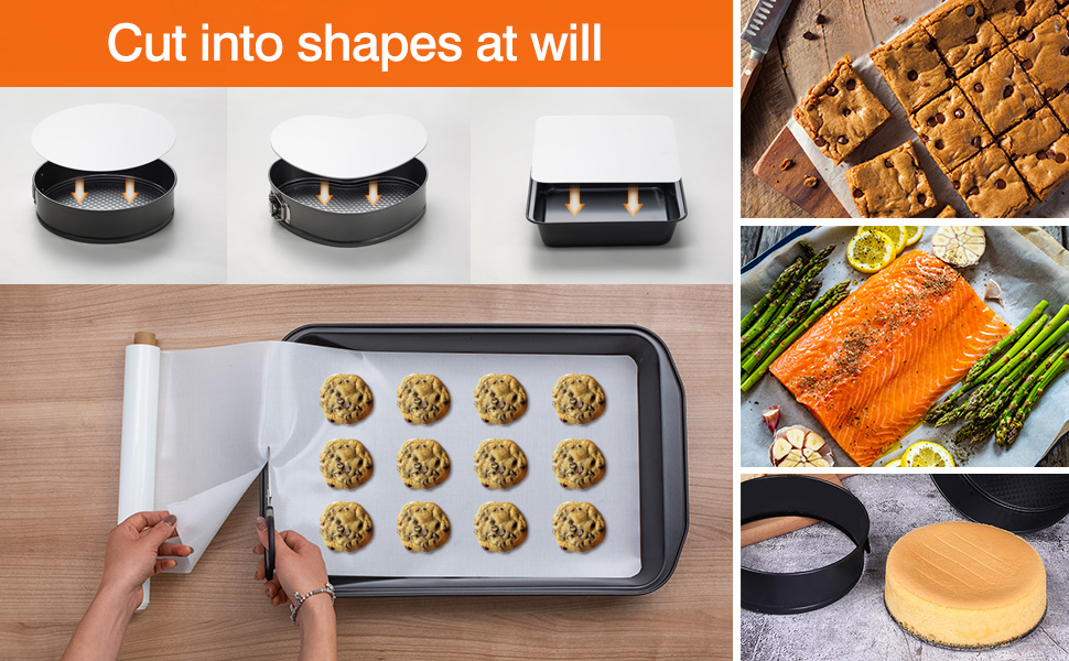 Silicone Baking Mat Roll -12IN x 10FT Non Stick Heat Resistant Food Grade Baking Mats, No Slip Reusable Freeze Dryer Mat,Pastry Mat,Countertop Protector Mat, Washable Oil-Proof Refrigerator Liners