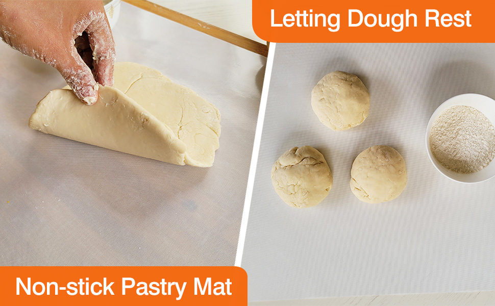 Silicone Baking Mat Roll -12IN x 10FT Non Stick Heat Resistant Food Grade Baking Mats, No Slip Reusable Freeze Dryer Mat,Pastry Mat,Countertop Protector Mat, Washable Oil-Proof Refrigerator Liners