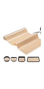 Silicone Baking Mat Roll -12IN x 10FT Non Stick Heat Resistant Food Grade Baking Mats, No Slip Reusable Freeze Dryer Mat,Pastry Mat,Countertop Protector Mat, Washable Oil-Proof Refrigerator Liners