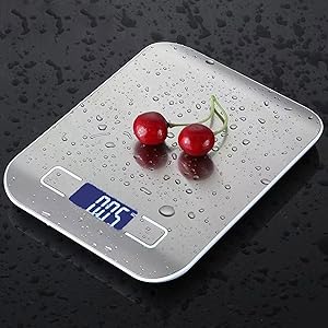 Food Scale, Kitchen Scale, Weight Scale Grams and Ounces for Weight Loss, Baking, Cooking, Keto and Meal Prep, LCD Display, 304 Stainless Steel
