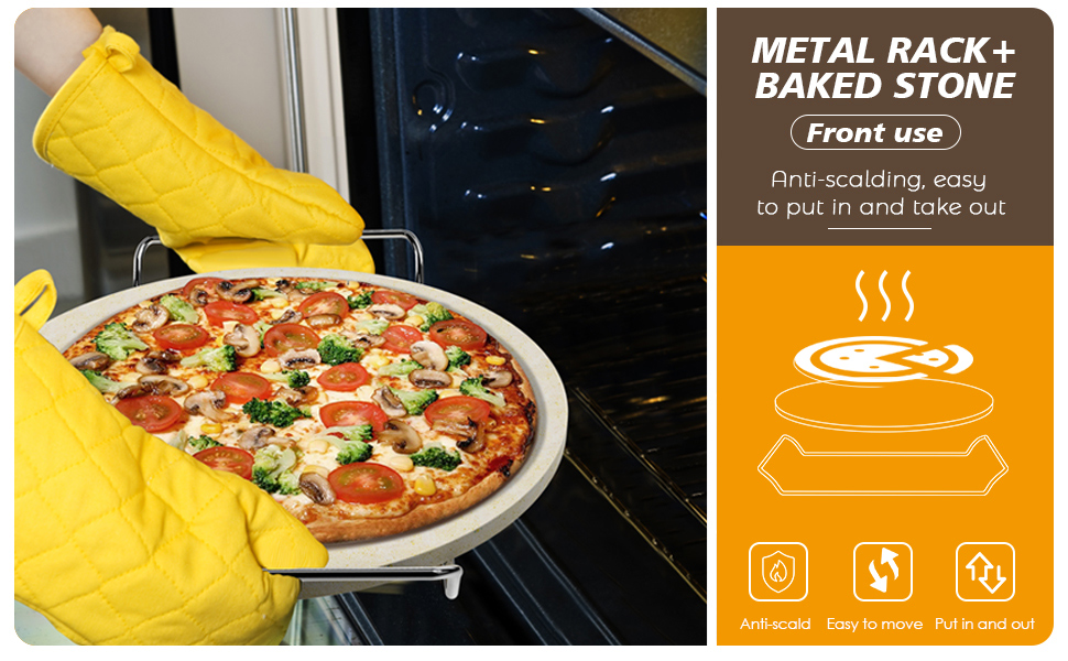 5 PCS Round Pizza Stone Set, 13