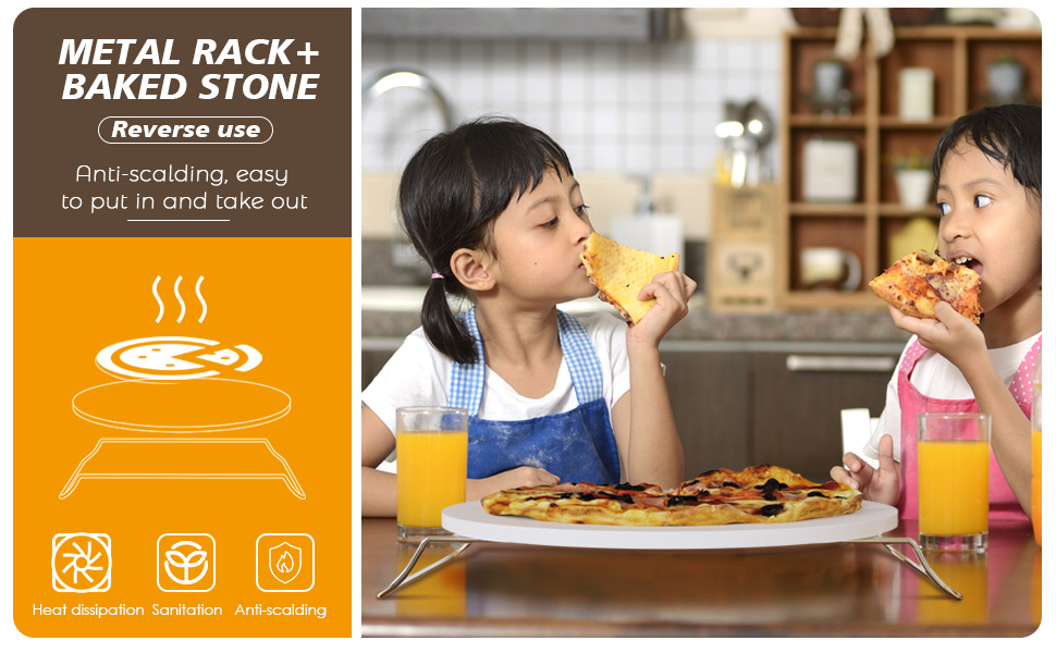 5 PCS Round Pizza Stone Set, 13